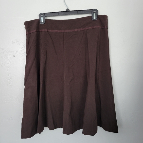 Separates by New York City Design Co Womens 14 Brown Circle Skirt Flowy Business - Picture 4 of 5